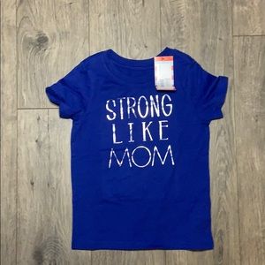 💪 Strong Like Mom Blue Short Sleeved Shirt 💪